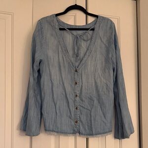 Anthropologie Chambray Cloth & Stone Top